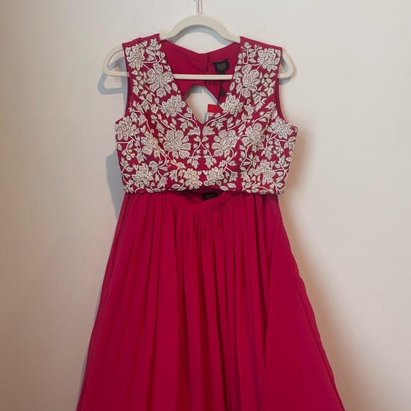 Hot Pink Lehenga Set house of indya - Picture 1 of 5